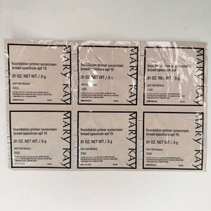 NEW MARY KAY FOUNDATION PRIMER SUNSCREEN BROAD SPECTRUM SPF 15 SAMPLE PACKETS